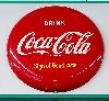 Vintage 1950s Coca Cola Button Sign of Good Taste Diner Menu Sign AM58 Metal
