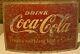 Vintage 1950s Coca-Cola Coke 12x8 Barrel Metal Sign