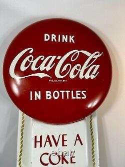 Vintage 1950s Coca Cola. METAL/TIN CALENDAR SIGN RARE FIND