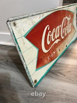 Vintage 1950s Coca Cola Sign Of A Good Taste Sign