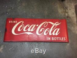 Vintage 1950s Coca Cola Sled Sign Original