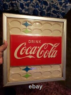 Vintage 1950s DRINK COCA-COLA VENDO SODA POP DISPLAY ADVERTISING MACHINE SIGN