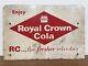 Vintage 1950s RC Cola Double-Sided Tin Sign 16.5x11-The Fresher Refresher-Rare