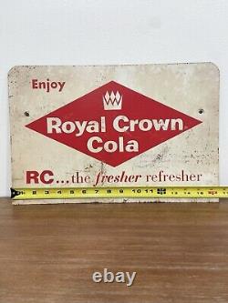 Vintage 1950s RC Cola Double-Sided Tin Sign 16.5x11-The Fresher Refresher-Rare