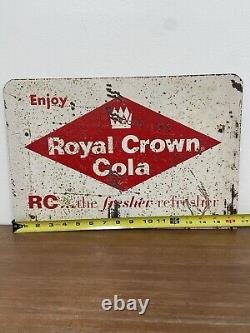 Vintage 1950s RC Cola Double-Sided Tin Sign 16.5x11-The Fresher Refresher-Rare