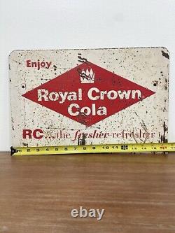 Vintage 1950s RC Cola Double-Sided Tin Sign 16.5x11-The Fresher Refresher-Rare
