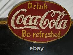 Vintage 1950s Wooden Coca Cola Chalkboard Menu Sign Rare