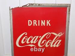 Vintage 1951 Drink Coca Cola Refresh Robertson Metal Sign