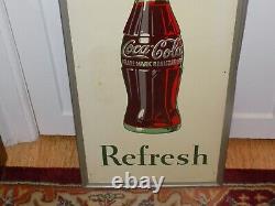 Vintage 1951 Drink Coca Cola Refresh Robertson Metal Sign