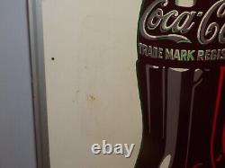 Vintage 1951 Drink Coca Cola Refresh Robertson Metal Sign