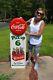 Vintage 1955 Coca Cola Soda Pick Up 6 Dead Mint Pilaster Sign With 16 Button