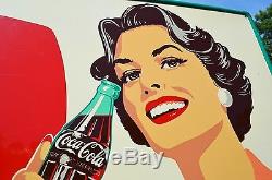 Vintage 1956 Coca Cola One Of A Kind Allen Morrison Drink Sign Minty Nos Scarce