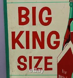 Vintage 1958 COCA-COLA Big King Size Carton Glass Bottles Tin Advertising Sign