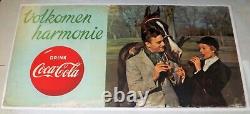 Vintage 1960's-70's Coca-cola Belgium Volkomen Harmonie Cardboard Sign
