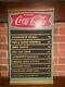 Vintage 1960's Coca Cola Diner/ Restaurant Menu Board Advertising Sign