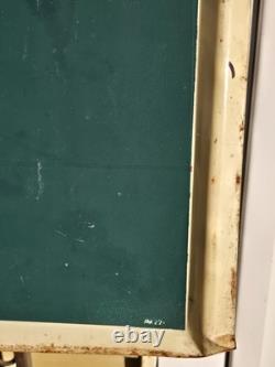 Vintage 1960's Coca Cola Fishtail Chalkboard Sign Menu Board w Clipped Corner