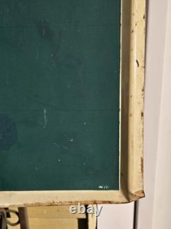 Vintage 1960's Coca Cola Fishtail Chalkboard Sign Menu Board w Clipped Corner
