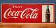 Vintage 1960's Coca Cola Soda Pop Bottle Gas Station 32 Metal SignNice