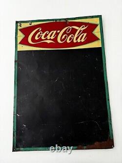 Vintage 1960's Coke Menu Chalk Board Advertising Sign