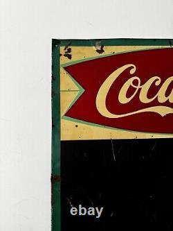 Vintage 1960's Coke Menu Chalk Board Advertising Sign