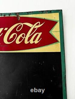 Vintage 1960's Coke Menu Chalk Board Advertising Sign