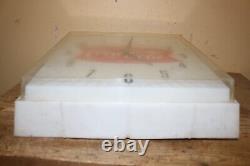 Vintage 1960's Drink Coca Cola Fishtail Soda Pop 16 Lighted Clock Sign RUNS