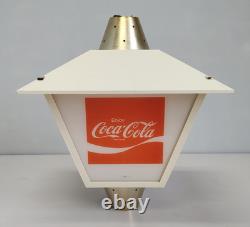 Vintage 1960's Enjoy COCA-COLA Open Lantern Light Rotating Hanging Display Sign
