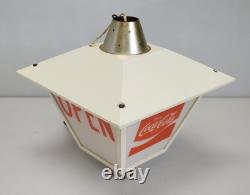 Vintage 1960's Enjoy COCA-COLA Open Lantern Light Rotating Hanging Display Sign