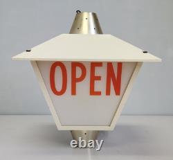 Vintage 1960's Enjoy COCA-COLA Open Lantern Light Rotating Hanging Display Sign