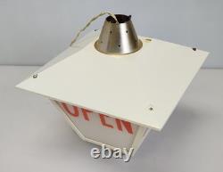 Vintage 1960's Enjoy COCA-COLA Open Lantern Light Rotating Hanging Display Sign