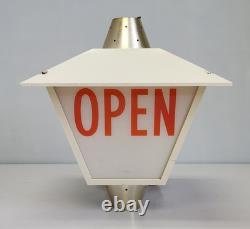 Vintage 1960's Enjoy COCA-COLA Open Lantern Light Rotating Hanging Display Sign