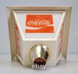 Vintage 1960's Enjoy COCA-COLA Open Lantern Light Rotating Hanging Display Sign
