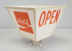 Vintage 1960's Enjoy COCA-COLA Open Lantern Light Rotating Hanging Display Sign