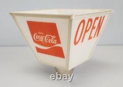 Vintage 1960's Enjoy COCA-COLA Open Lantern Light Rotating Hanging Display Sign