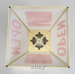 Vintage 1960's Enjoy COCA-COLA Open Lantern Light Rotating Hanging Display Sign