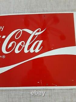 Vintage 1960's Enjoy Coca Cola It's the real thing Coke Advertising Sign