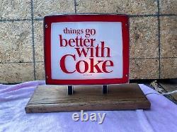 Vintage 1960s Coca-Cola Counter Light-Up Sign