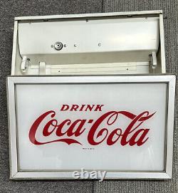 Vintage 1960s DRINK COCA COLA COKE MACHINE SIGN LIGHT INSERT