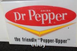 Vintage 1960s Dr Pepper Menu Board Sign Soda Pop Diner Coca Cola Pepsi Gas Oil