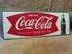 Vintage 1960s Embossed Coca-Cola Sign Antique Coke Soda Button Store RARE 9949