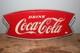 Vintage 1965 Drink Coca Cola Soda Pop Fishtail 17 Embossed Sign