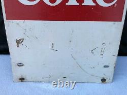 Vintage 1970's Metal Enjoy Coca Cola Advertising Sign 16x 20