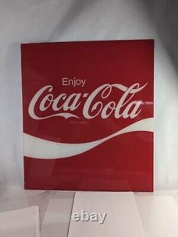 Vintage 1970s Coca Cola Plexiglass Advertising Sign 22x 19.5