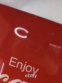 Vintage 1970s Coca Cola Plexiglass Advertising Sign 22x 19.5