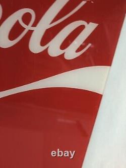 Vintage 1970s Coca Cola Plexiglass Advertising Sign 22x 19.5