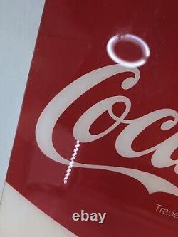 Vintage 1970s Coca Cola Plexiglass Advertising Sign 22x 19.5