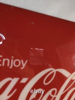 Vintage 1970s Coca Cola Plexiglass Advertising Sign 22x 19.5