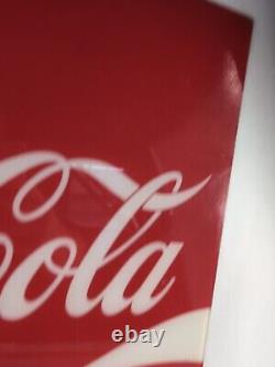 Vintage 1970s Coca Cola Plexiglass Advertising Sign 22x 19.5