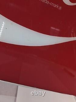 Vintage 1970s Coca Cola Plexiglass Advertising Sign 22x 19.5