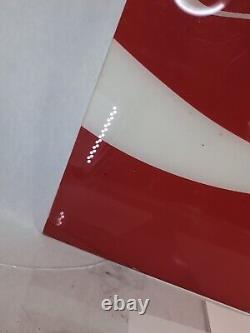 Vintage 1970s Coca Cola Plexiglass Advertising Sign 22x 19.5